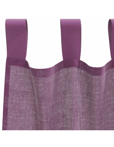 Tende in Voile con Tasche per Aste 2 pz Viola