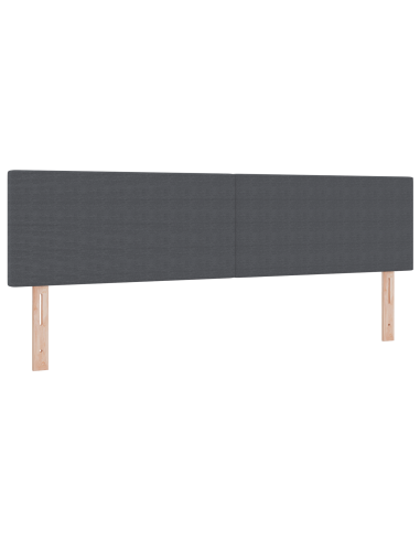 Testiera LED con testiera Grigio scuro 180 cm Poliestere