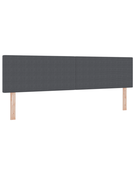Testiera LED  Design Semplice Grigio Scuro 90 cm in Tessuto Vellutato