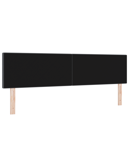 Testiera LED  Design Semplice Grigio Scuro 90 cm in Tessuto Vellutato