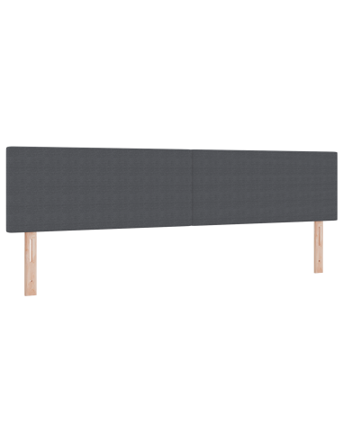 Testiera LED con testiera Grigio scuro 200 cm Poliestere