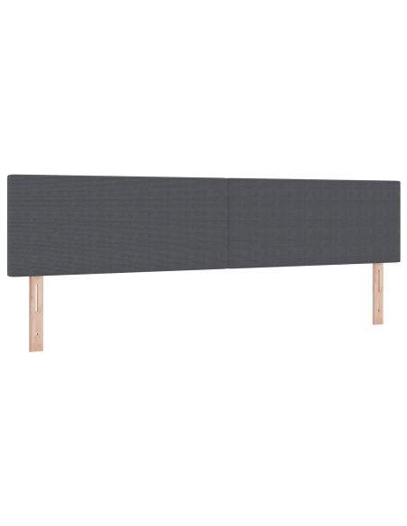 Testiera LED con testiera Grigio scuro 200 cm Poliestere