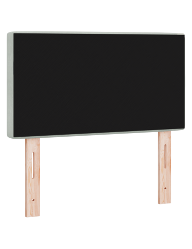 Testiera LED con testiera Grigio chiaro 80 cm Poliestere