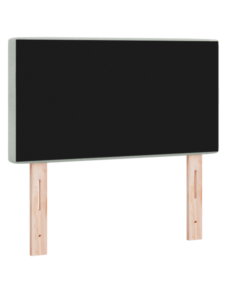 Testiera LED con testiera Grigio chiaro 80 cm Poliestere