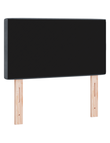 Testiera LED con testiera Grigio scuro 80 cm Poliestere