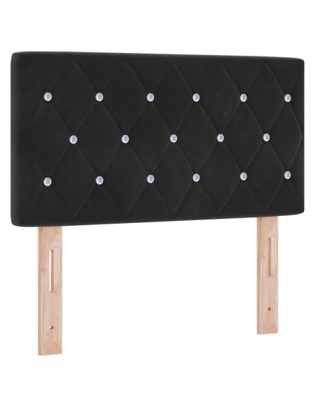 Testiera LED con luci a strisce a LED Nero 80 cm Poliestere