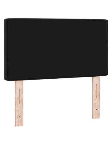 Testiera LED con luci a strisce a LED Nero 80 cm Poliestere