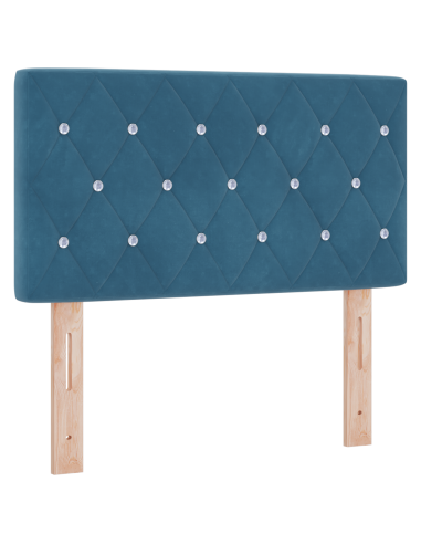 Testiera LED con testiera Blu Scuro 80 cm Poliestere