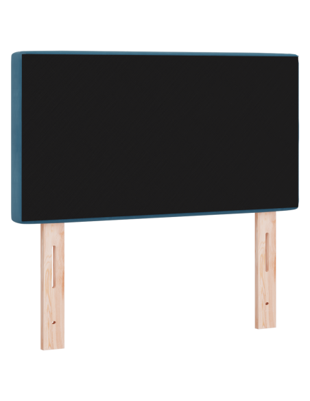 Testiera LED con bottoni a cristallo blu scuro 80 cm in velluto