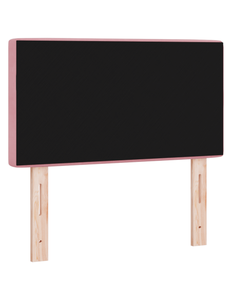 Testiera LED con Bottoni di Cristallo Rosa 80 cm Velluto