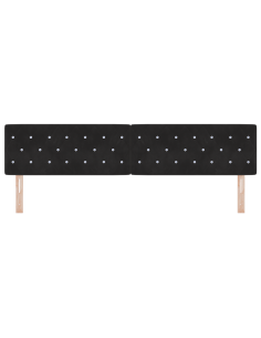 Testiera LED con strisce LED con testiera Nero 200 cm Velluto