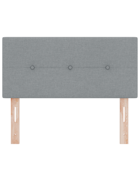 Testiera LED  con bottoni trapuntati Grigio chiaro 80 cm in tessuto