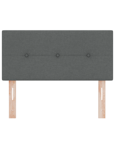 Testiera LED con testiera Grigio scuro 80 cm Poliestere