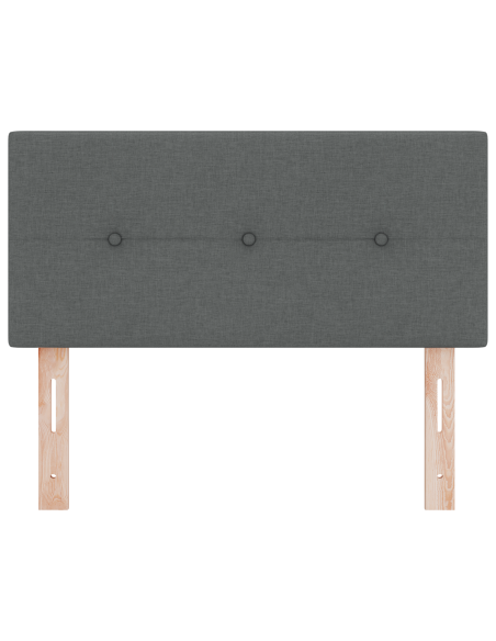 Testiera LED con testiera Grigio scuro 80 cm Poliestere