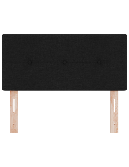 Testata LED  con pulsanti trapuntati nera 80 cm in tessuto