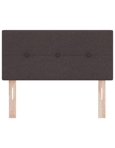 Testata LED  con bottoni in tessuto marrone scuro 80 cm