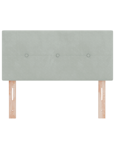 Testiera LED con testiera Grigio chiaro 80 cm Poliestere