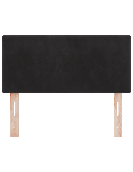 Testiera LED  in velluto nera 80 cm con bottoni