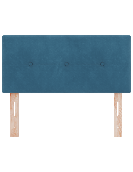 Testiera LED  con bottoni lavorati in blu scuro 80 cm in velluto