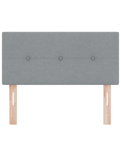 Testiera LED con testiera Grigio chiaro 90 cm Poliestere