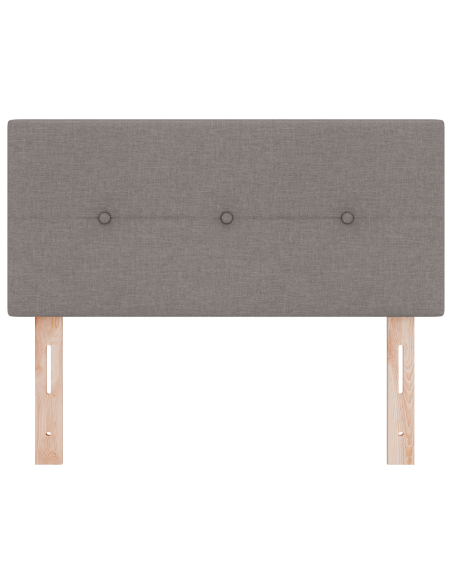 Testiera LED  con bottoni imbottita Tortora 100 cm in tessuto