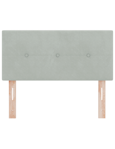 Testiera LED con testiera Grigio chiaro 100 cm Poliestere