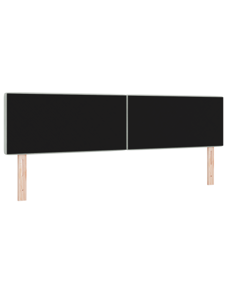 Testiera LED  con Bottone di Cristallo Velluto Grigio Chiaro 90 cm