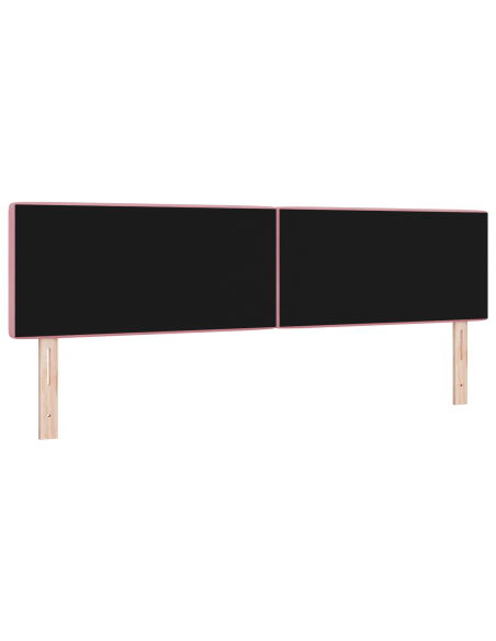 Testata LED con Bottoni in Cristallo Rosa 90 cm Velluto
