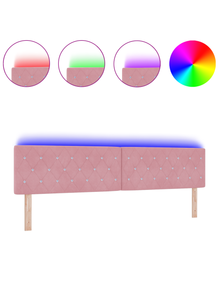 Testiera LED con luci a strisce a LED Rosa 200 cm Poliestere