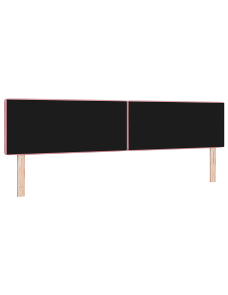Testiera LED con Bottoni a Cristallo in Velluto Rosa 100 cm