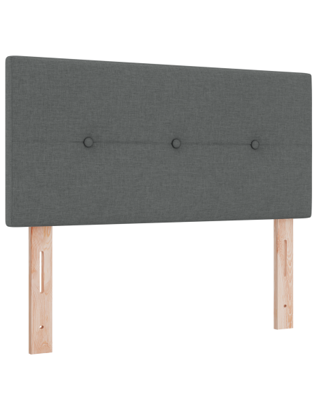 Testiera LED con testiera Grigio scuro 80 cm Poliestere