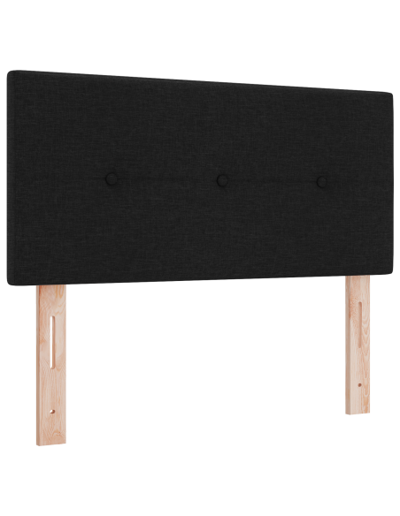 Testata LED  con pulsanti trapuntati nera 80 cm in tessuto