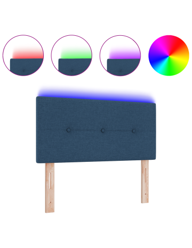 Testiera LED con luci a strisce a LED Blu 80 cm Poliestere