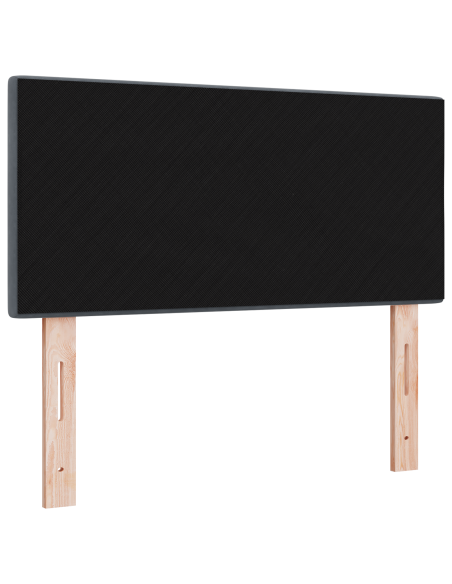 Testata LED  in velluto grigio scuro 80 cm con bottoni