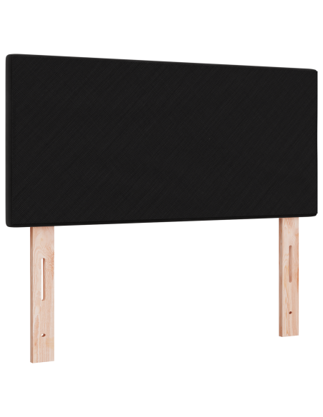 Testiera LED  in velluto nera 80 cm con bottoni