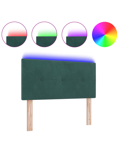 Testiera LED con luci a strisce a LED Verde 80 cm Poliestere