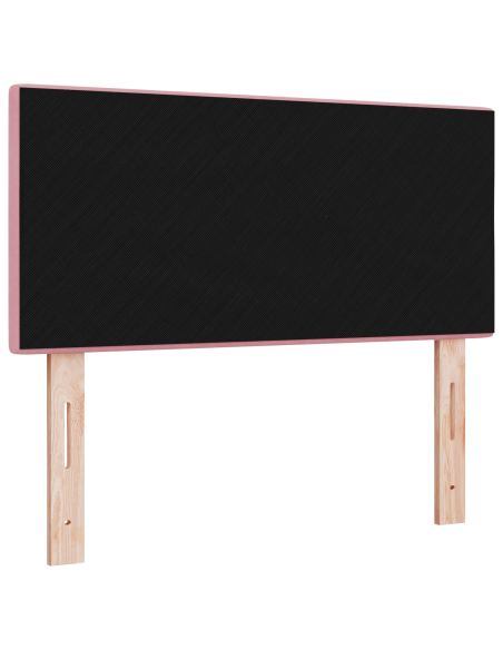 Testiera LED  con bottoni tufted Rosa 80 cm in velluto