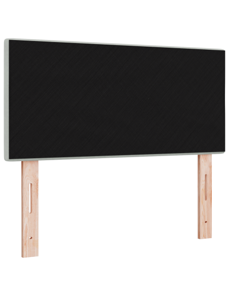 Testata LED  a bottoni in velluto grigio chiaro 90 cm