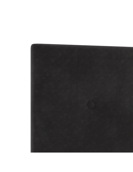Testata a LED  con bottoni rivestita in velluto nera 100 cm