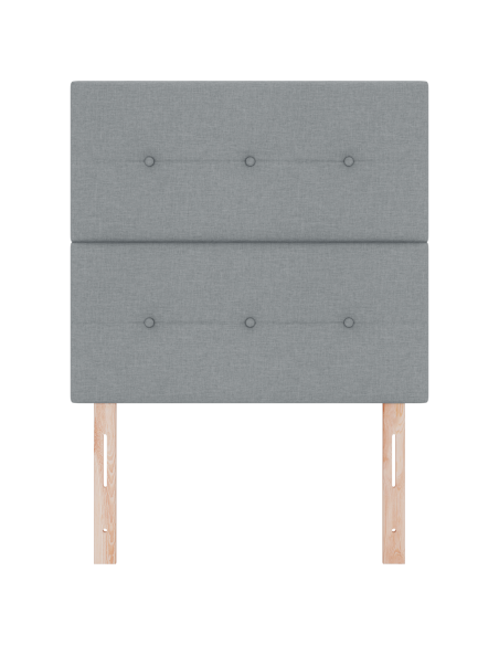 Testiera LED con testiera Grigio chiaro 90 cm Poliestere