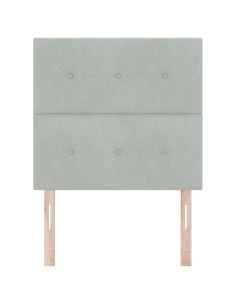 Testiera LED con testiera Grigio chiaro 90 cm Poliestere