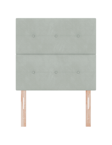 Testiera LED con testiera Grigio chiaro 90 cm Poliestere