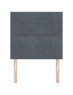 Testiera LED con luci a strisce a LED Grigio 90 cm Poliestere