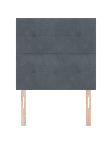 Testiera LED con luci a strisce a LED Grigio 90 cm Poliestere