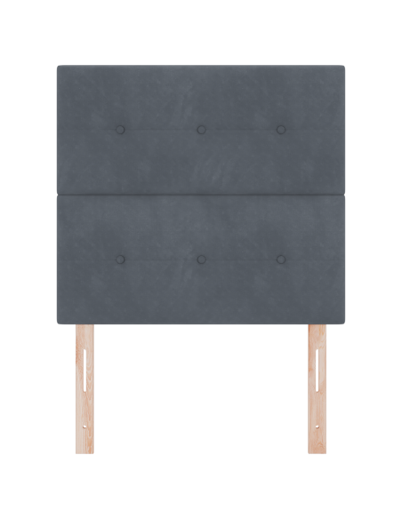 Testiera LED con luci a strisce a LED Grigio 90 cm Poliestere