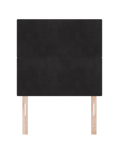 Testiera LED con luci a strisce a LED Nero 90 cm Poliestere