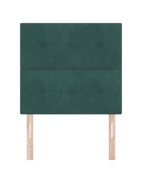 Testiera LED  Verde scuro 90 cm Velluto