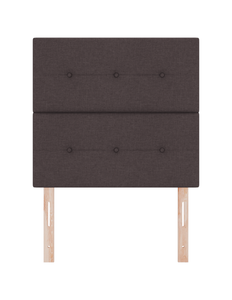 Testiera LED Marrone Scuro 100 cm Tessuto