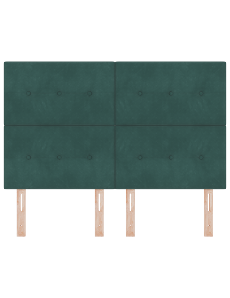 Testata LED Verde scuro 72 cm Velluto
