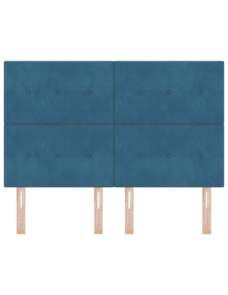 Testata LED  Blu Scuro 72 cm Velluto